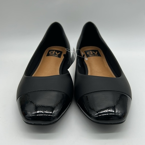 DV by Dolce Vita Malanie Black Vegan Leather Cap-Toe Flats Women’s Size 7 NWT - Picture 5 of 11